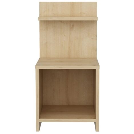 CALICOSY - Table de chevet avec 1 niche décor bois chêne H72 cm - ULLMAN (1/5)