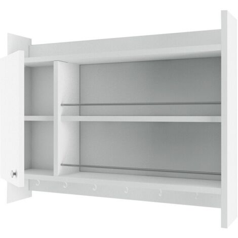 CALICOSY - Etagère de cuisine murale suspendue blanc L85 cm - KNERR (1/5)