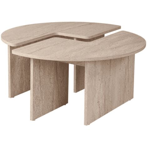 CALICOSY - Lot de 2 tables basses L90 cm - MOIRA