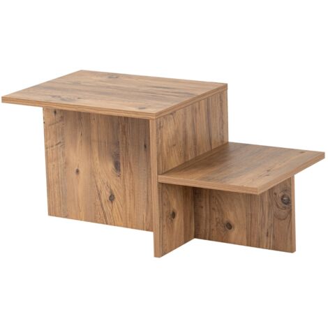 CALICOSY - Table basse 2 niveaux L77 cm - HARMONY