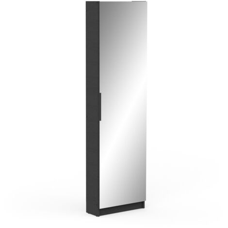 CALICOSY - Armoire à Chaussures 1 Porte Miroir L50 cm - Zapatero (1/5)