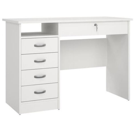CALICOSY - Bureau 5 tiroirs dont 1 fermant à clés L109,3 cm INTERDIT ITALIE - FUNCTION (1/5)
