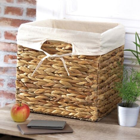 Cube De Rangement Pliable En Jonc De Mer 32 X 32 X 32 Cm - Panier