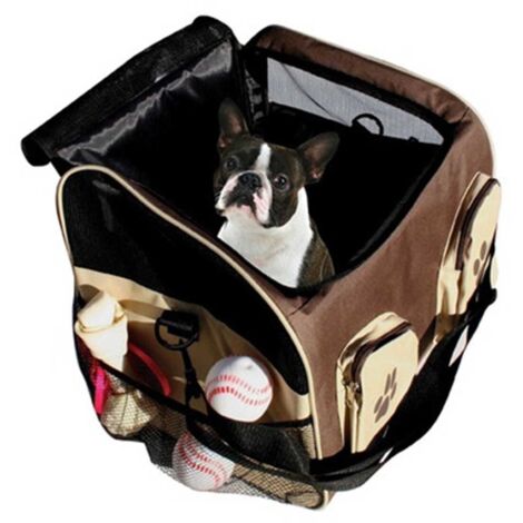 Sac de transport carré pour animaux 3 en 1 – Dimensions 45x36x33 cm – Toile et plastique – Supporte jusqu'à 8 kg – Astuceo