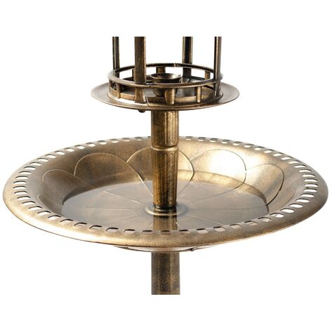ASTUCEO - Fontaine oiseaux avec lampe solaire 4 en 1