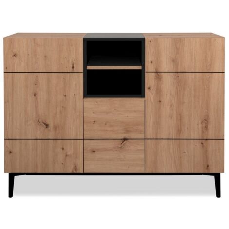 CALICOSY - Buffet 3 portes 2 niches L120 cm - Nola (1/5)