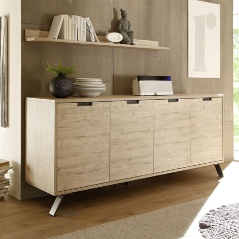 CALICOSY - Etagère murale bois clair L157 cm - Palma