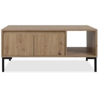 CALICOSY - Table Basse 2 Portes 1 Niche L100 cm - PLOCK