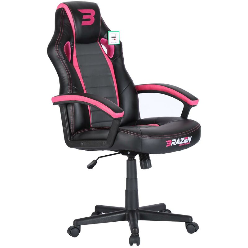 BraZen Salute PC Gaming Chair Pink