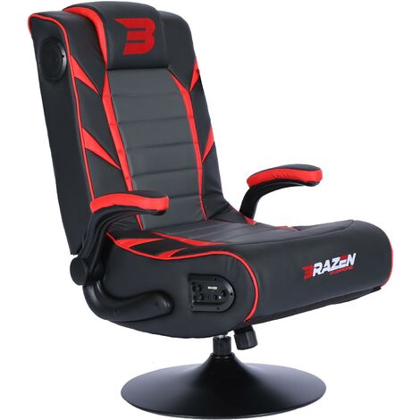 BraZen Panther Elite 2.1 Bluetooth Surround Sound Gaming Chair Red