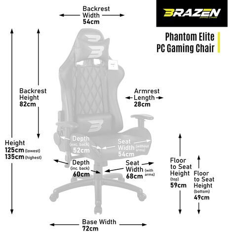 BraZen Emperor XXX Elite Esports PC Gaming Chair