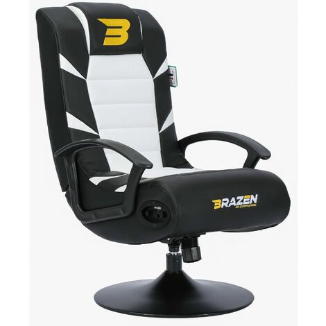 BraZen Pride 2.1 Bluetooth Surround Sound Gaming Chair - White