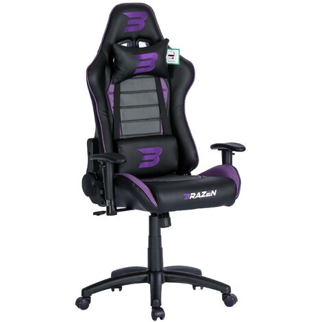 BraZen Sentinel Elite PC Gaming Chair - Purple - Purple