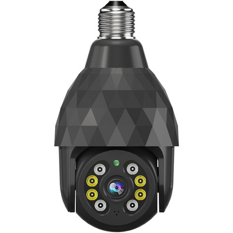 Cámara de vigilancia Cámara IP E27 bombilla de vigilancia 8 LED negra  LAVENTE