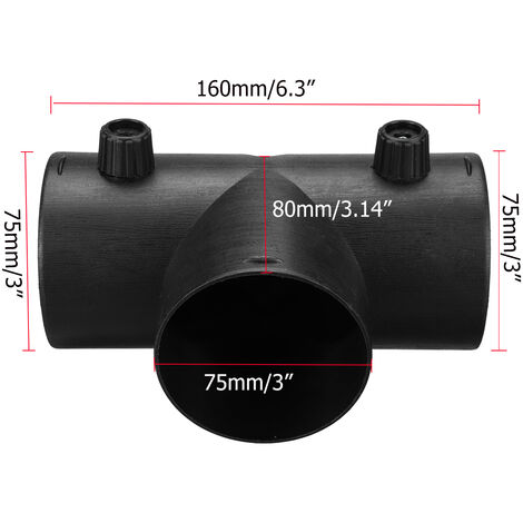 Tubo De Calefacción 75 Mm Para Caravana O Autocaravana - Salida De Aire Caliente Giratoria 360°, Fácil Instalación, Para Calentador Diésel O Aire Acondicionado