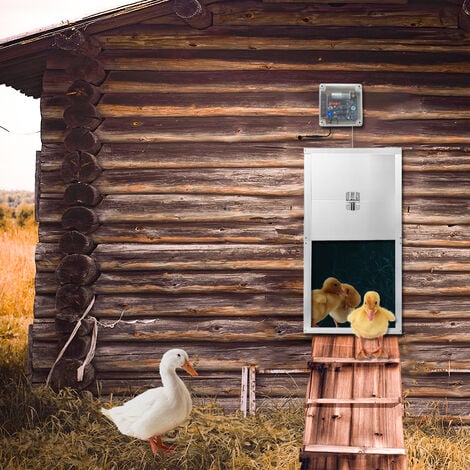 Puerta de gallinero automática, kit de apertura de puerta de pollo con  sensor de luz y