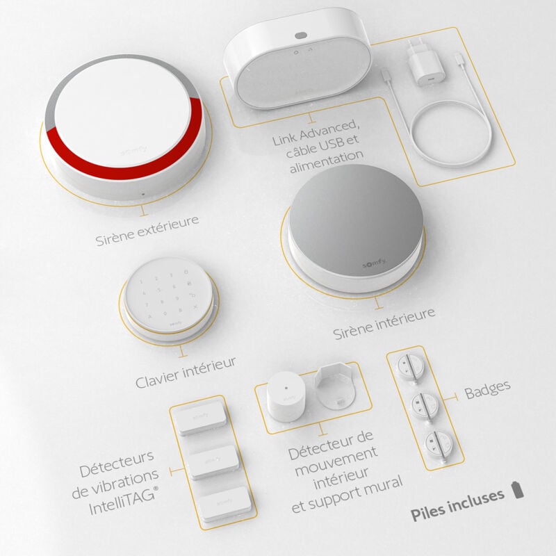 Somfy 1875257 - Clavier intérieur pour système d'alarme Somfy