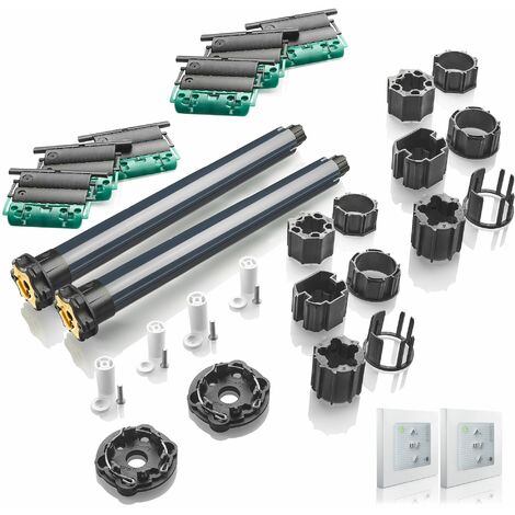 SOMFY 1241514 - 2 kits de remplacement avec moteurs LT50 pour moteurs  volets roulants - Filaires - 10Nm - Fenêtre