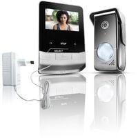 SOMFY 1870535 - Visiophone V100 + pour piliers étroits - Moniteur Écran 4,3 Pouces - Vision Nocturne - Pour contrôler jusqu'à 5 équipements RTS