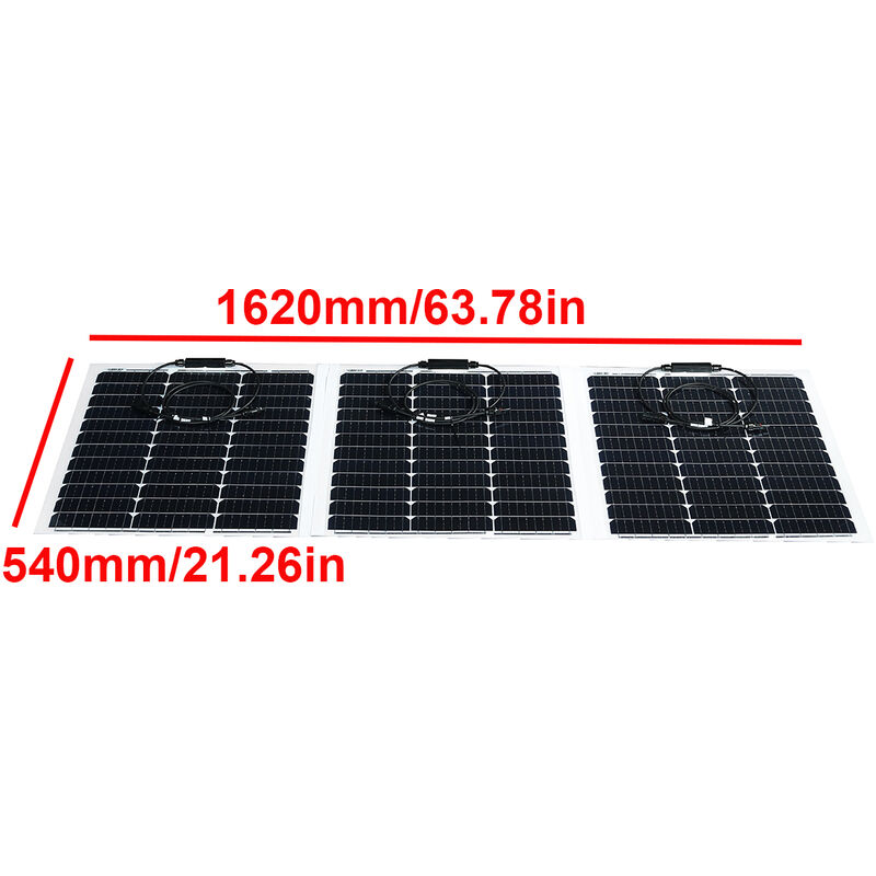 Kit solare 300w - Modulo fotovoltaico monocristallino flessibile +  controller 20a per barche camper camper capannone ricarica della batteria