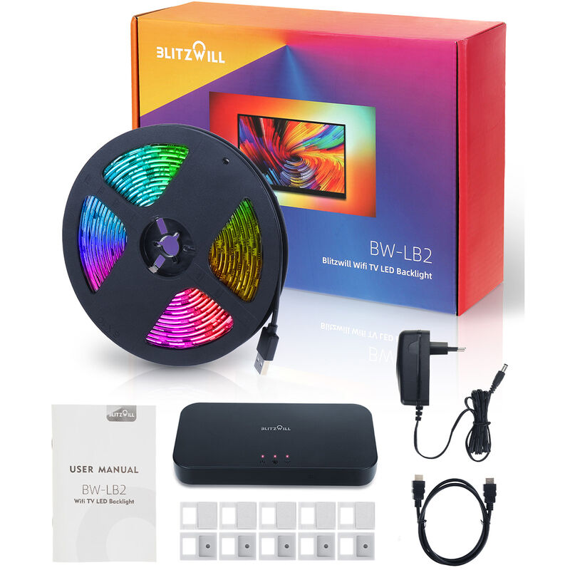 Govee Striscia LED, Smart WiFi RGB Compatibile con Alexa e Google  Assistant, App Controllato Musica, Multicolore per casa, Bar, Festa, 12V 5m