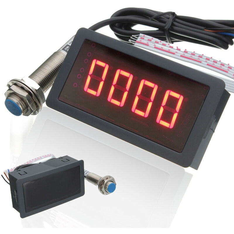 contagiri motore Digital display speedometer misuratore RPM Hall NPN ad alta precisione per la misurazione della velocità RPM Contagiri motore a LED