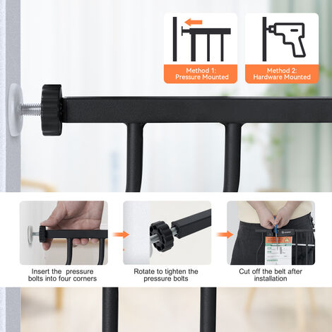 Cancelletto di sicurezza per bambini espandibile Cancelletto per scale a  chiusura facilitata H.76 x L.