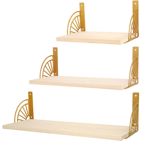 3PCS Mensole da parete in legno Scaffale per libri Scaffale per fiori  Scaffale per soggiorno Espositore