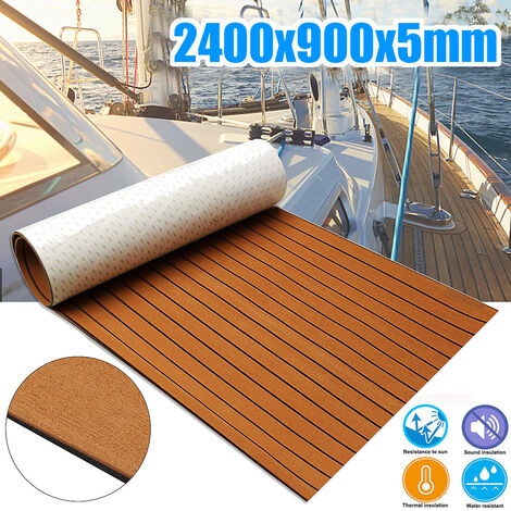 240x90x0.6cm Tappetino per tappetino per barche in schiuma EVA in teak sintetico 