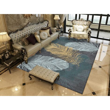 Tappeto stampato in velluto di cristallo Tappeto soggiorno geometrico nordico Camera da letto (A (230X160 cm))