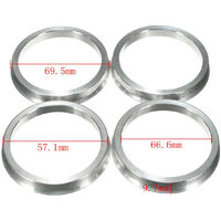 Anelli anelli di centraggio per cerchi cromo alluminio 73,1 a 58,1 plastica 4 PZ. 