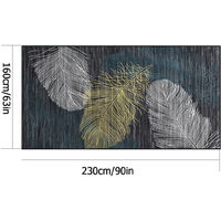 Tappeto stampato in velluto di cristallo Tappeto soggiorno geometrico nordico Camera da letto (A (230X160 cm))