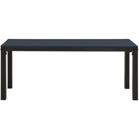 Banc de jardin 110 cm acier et WPC noir vidaXL