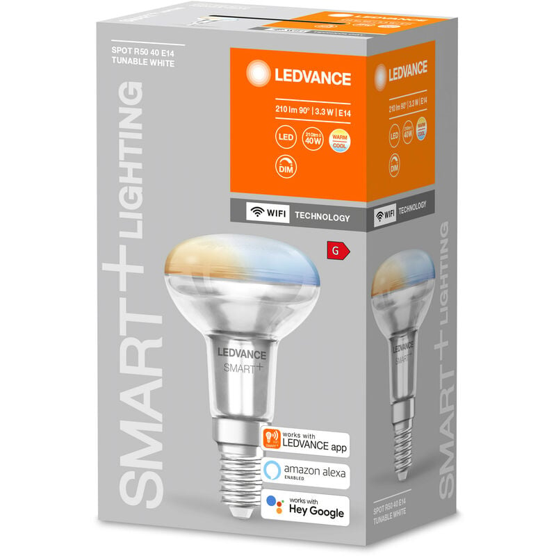 Bombilla Inteligente LED E14 3.3W 210 lm R50 WiFi CCT LEDVANCE Smart+ -  efectoLED