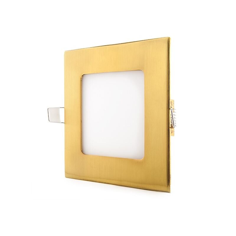 De Techo Greenice glcls6ngww placa led 6w 449lm 3000ºk cuadrada dorado 50.000h