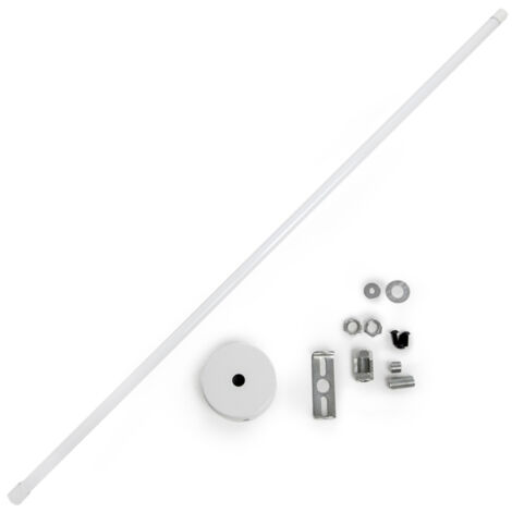 Barra Suspensión Extensible Carril Focos LED 75 ► 150Cm - Blanco