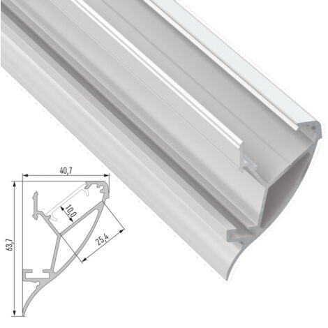 Perfíl Aluminio  CONVA 2,02M - Lacado Blanco