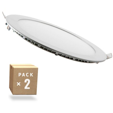 Pack 2 Placas LED 18W 1800Lm 6000ºK Circular 40.000H [JL-GP-LZ-3-M-CW-PK2-AP]