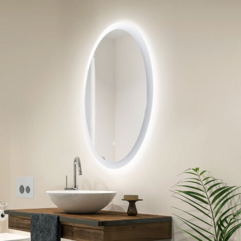SONNI Espejo Baño con Luz Aumento Antivaho 80x60 cm Espejo Baño LED Pared  con Interruptor Táctil y Enchufe Incorporado : : Hogar y cocina