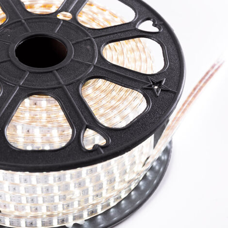 Tira LED De 220V - Rollo De 50 Metros | 500W, 42.000 Lúmenes | IP65 Impermeable | SMD5050 | Para Exteriores E Interiores | Sin Transformador