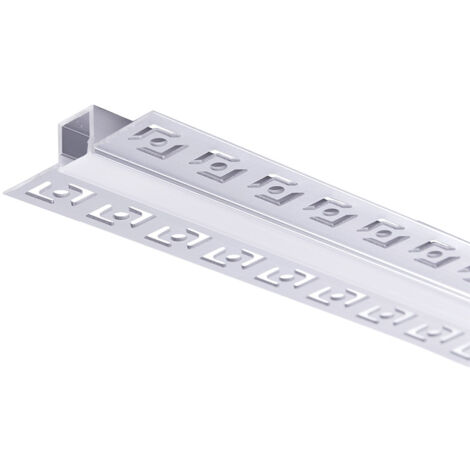 Perfíl de Aluminio para Empotrar Escayola/Pladur Tira Led 9mm - 2M