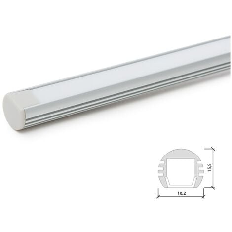 Perfíl Aluminio para Tira LED - Difusor Opal SU-A1707 x 2M