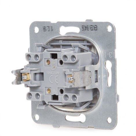 Interruptor Panasonic Karre 10A 250V/Bastidor Metálico con Garras/Tecla Blanca