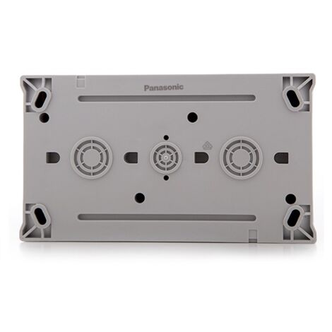 Enchufe doble de exterior con tapa gris Panasonic Pacific IP54 16A 250v