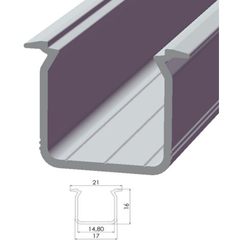 Perfíl Aluminio Tipo ECO P05 2,02M - Lacado Blanco