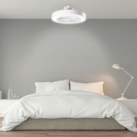 Ventilador de Techo 36W 1800Lm Iluminación LED CCT Variable Control Remoto 50.000H - Blanco [HO-LEDFAN-12-W] (HO-LEDFAN-12-W)