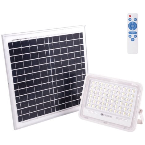 Proyector LED Solar 100W 6500K Panel: 6V/15W Batería: 3,2V/10000MaH Control Remoto [HO-SOLARFL-100W-02]