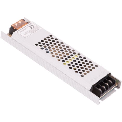 Transformador 12VDC 10A 120W con enchufe interior IP20 + Conector Tira LED