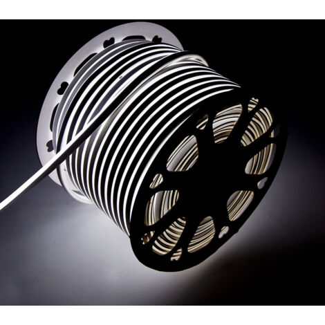 Tira LED Manguera "Neon Flex" 6W 6000ºK 24V 8x16mm Simple 120xSMD2835 6W/M x1M 40.000H - Corte 5CM [HONSPVC8x16S220CMCW]
