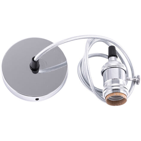 Pendel E27 Cable 1000Mm 0,75Mm Tela - Rosetón SC-MPL003 [SC-MPL003]
